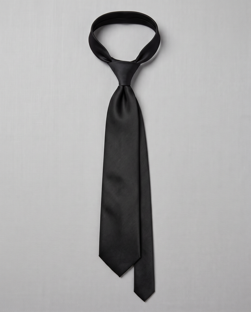 Krøllefrit slips, sort